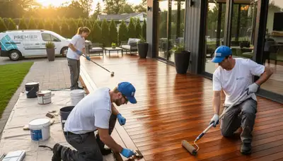 Professional deck staining and refinishing in Raleigh, NC by expert house painting contractors