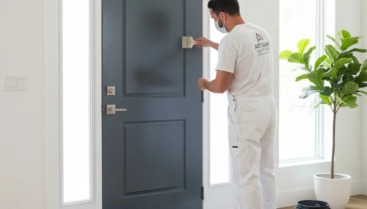Professional door painting and refinishing in Raleigh, NC by local expert house painters