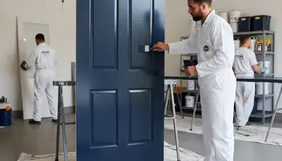 Professional door painting and refinishing service in Raleigh, NC for homes and entryways