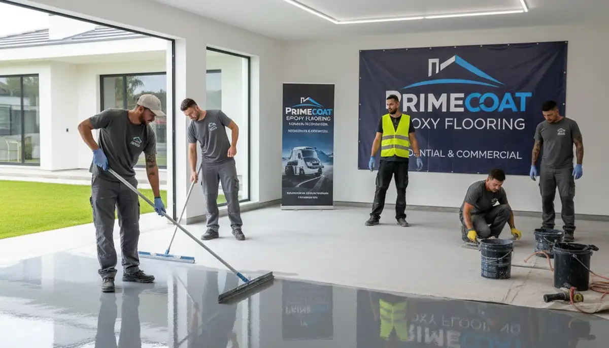 Professional epoxy floor coating in Raleigh NC garage by trusted painting contractors