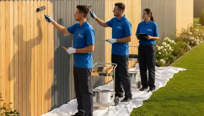 Professional fence painting service in Raleigh, NC by expert local house painters