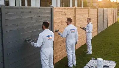 Professional fence painting service in Raleigh, NC protecting wood from sun and moisture damage