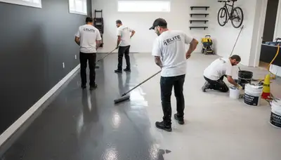 Professional epoxy garage floor coating in Raleigh NC by local house painting experts