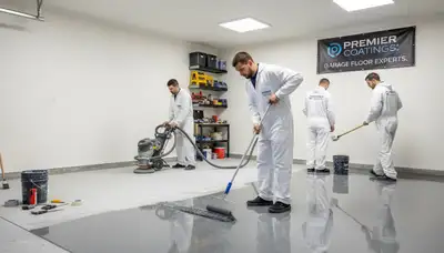 Durable epoxy garage floor coating by professional painters in Raleigh, NC