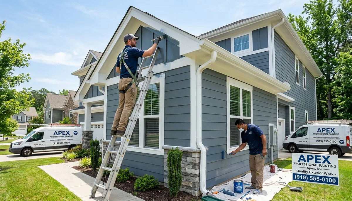 Professional house painters providing exterior painting services in Raleigh NC homes