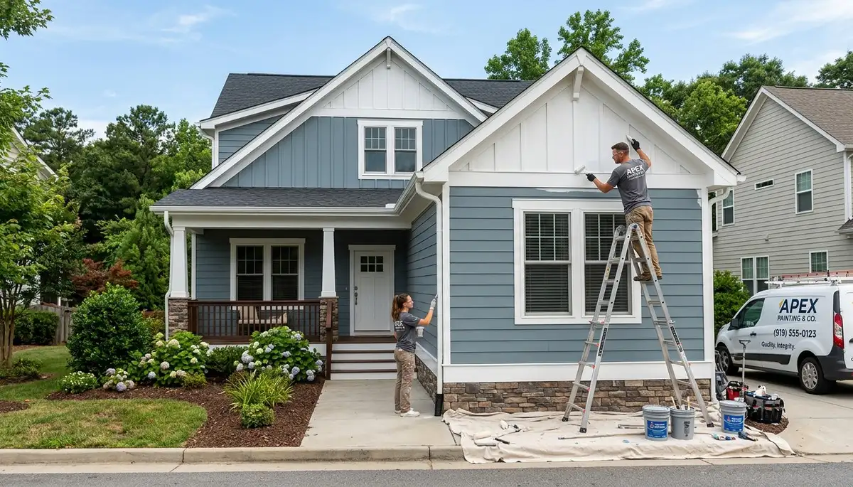 Professional house painters in Raleigh NC providing expert home exterior painting services