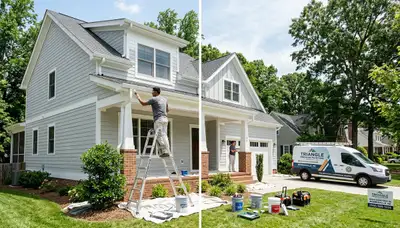 Professional house painters in Raleigh NC providing expert residential exterior painting services
