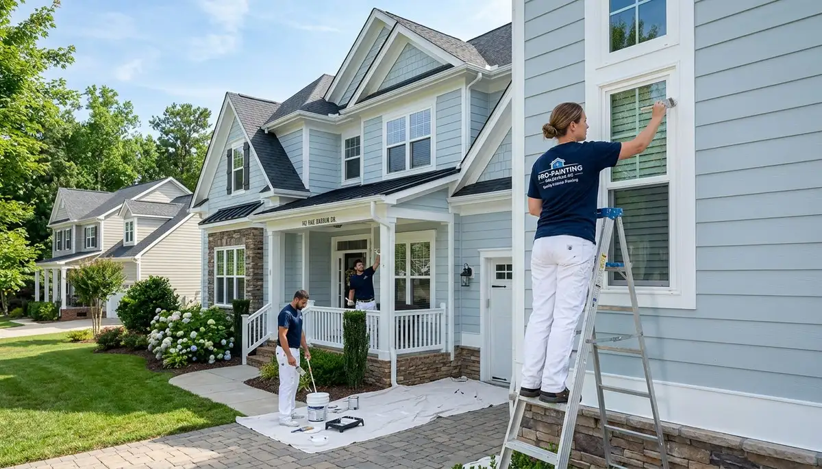 Professional house painters in Raleigh NC providing expert residential exterior painting services