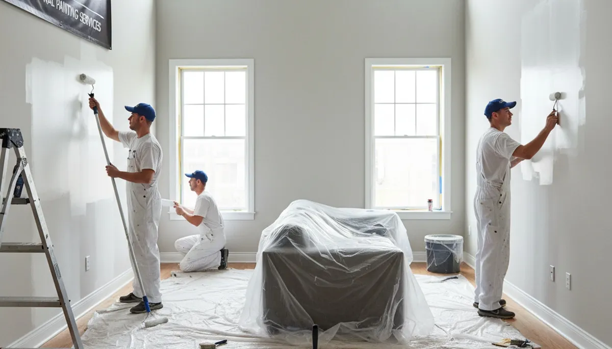 Professional interior house painters in Raleigh NC applying smooth wall finishes and lasting color