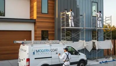 Professional siding painting on Raleigh NC home by expert house painters for durable exterior finish