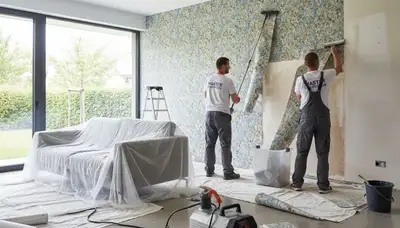 Professional wallpaper removal and wall prep by house painters in Raleigh, NC
